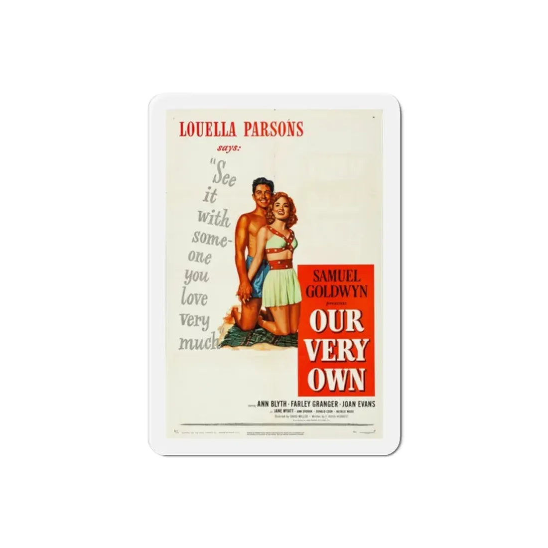 Our Very Own 1950 Movie Poster Refrigerator Magnet 2 Inch - The Sticker Space