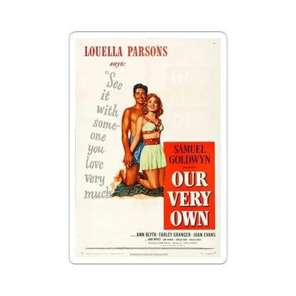 Our Very Own 1950 Movie Poster - STICKER Vinyl Kiss-Cut Decal 4 Inch White - The Sticker Space