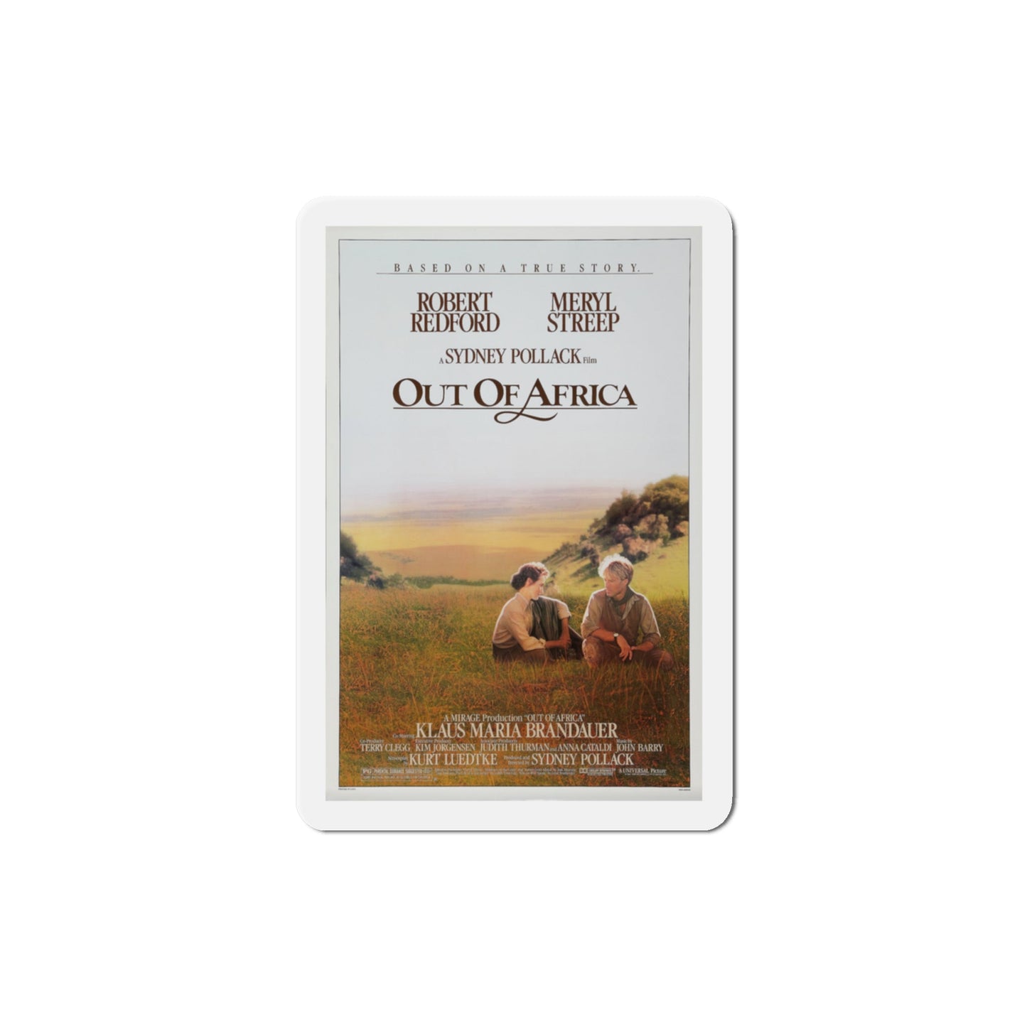 Out of Africa 1985 Movie Poster Die-Cut Magnet-3" x 3"-The Sticker Space