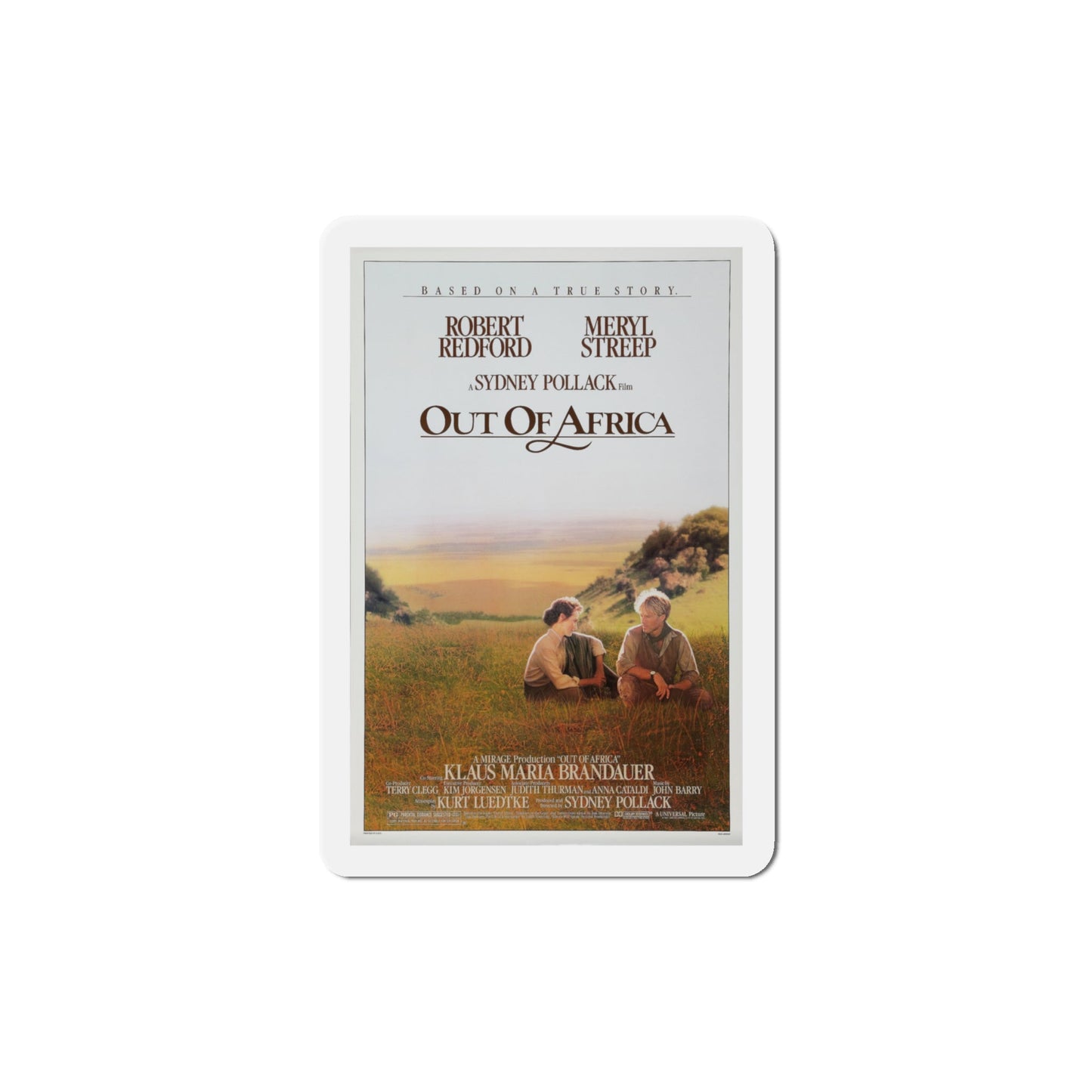 Out of Africa 1985 Movie Poster Die-Cut Magnet-4" x 4"-The Sticker Space