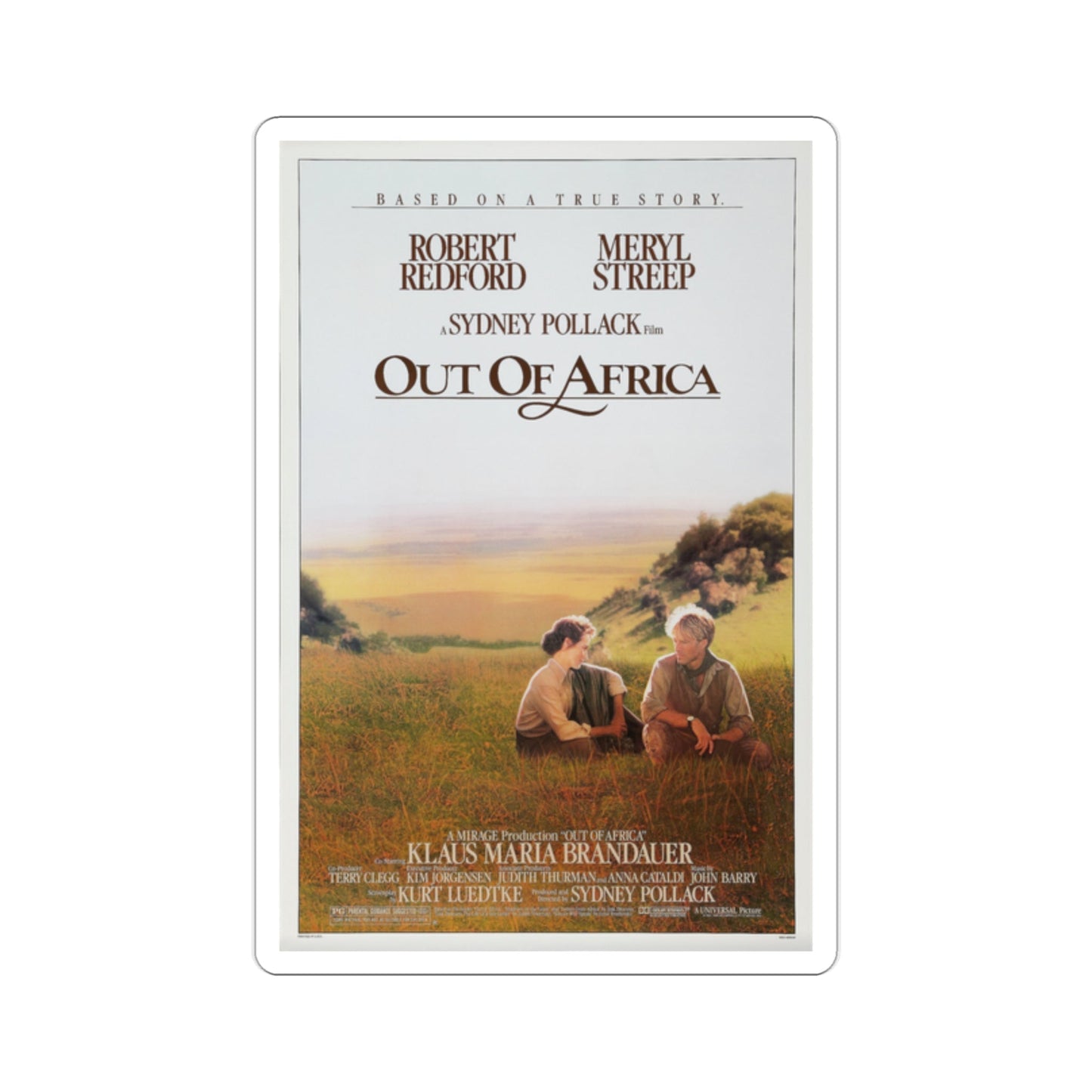 Out of Africa 1985 Movie Poster STICKER Vinyl Die-Cut Decal-2 Inch-The Sticker Space