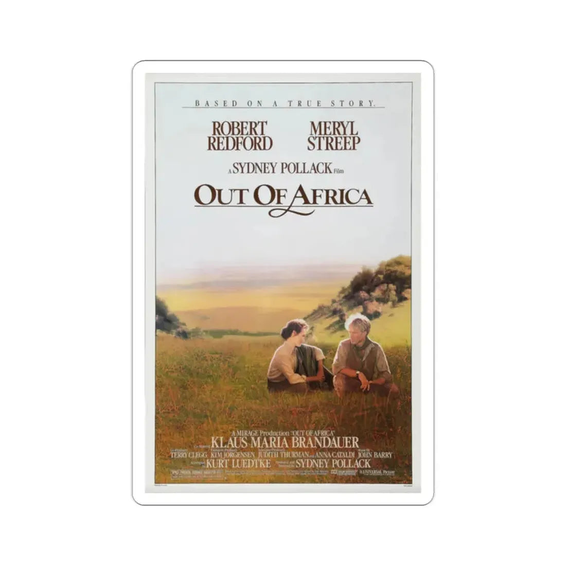 Out of Africa 1985 Movie Poster STICKER Vinyl Die-Cut Decal 2 Inch - The Sticker Space