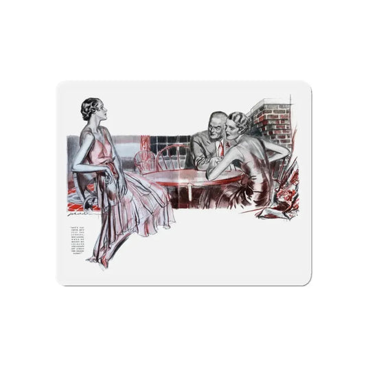 Out of Bounds, Ladies' Home Journal, December, 1931 (Magazine Illustration) Refrigerator Magnet 6 Inch - The Sticker Space