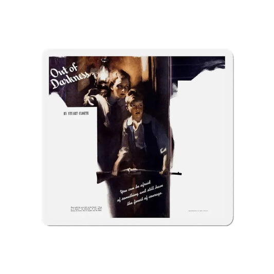 Out of Darkness, Ladies' Home Journal, January 1941 (Magazine Illustration) Refrigerator Magnet 6 Inch - The Sticker Space