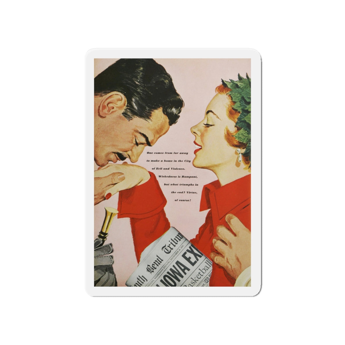 Out of Town, Good Housekeeping, April 1950 (Magazine Illustration) Refrigerator Magnet-4" x 4"-The Sticker Space