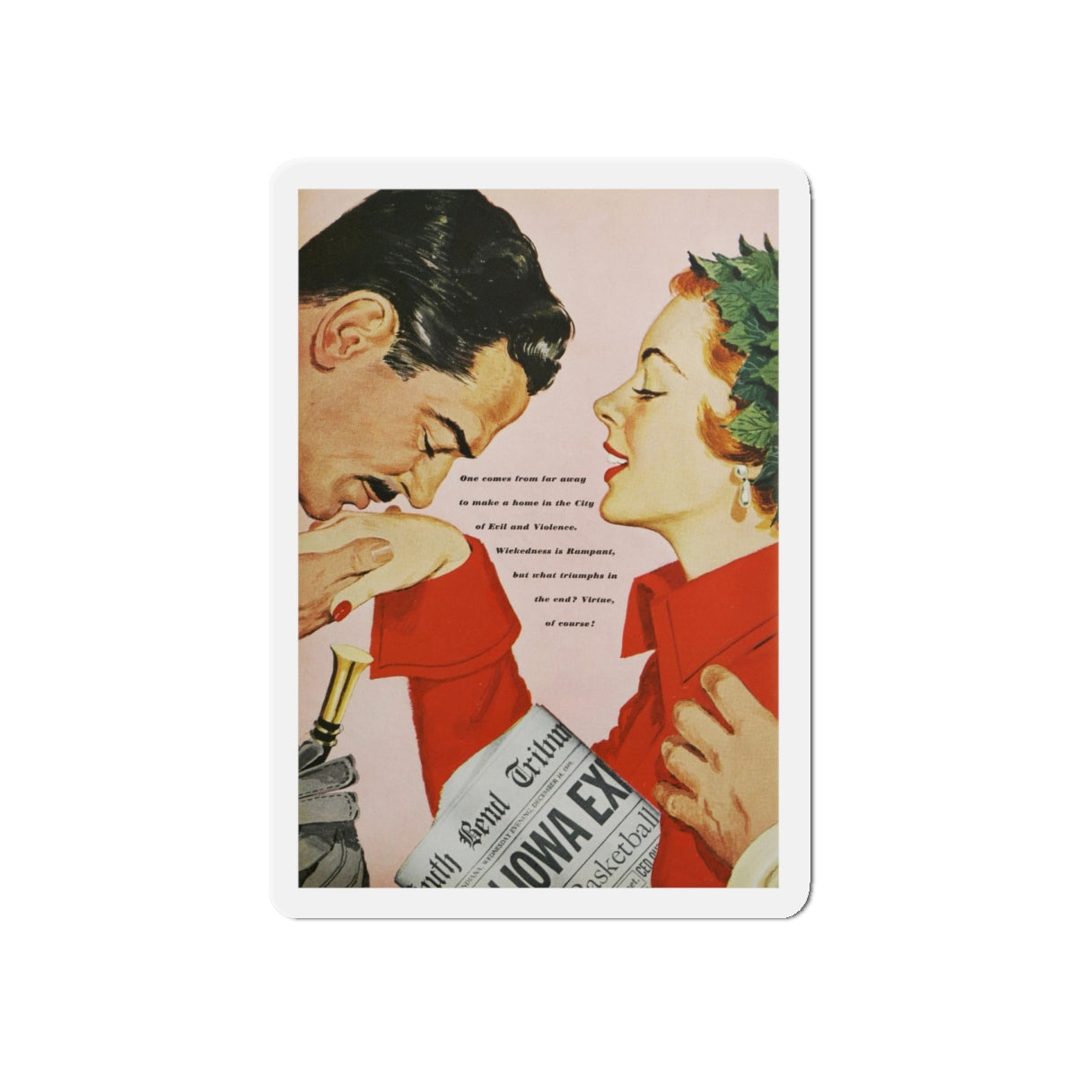 Out of Town, Good Housekeeping, April 1950 (Magazine Illustration) Refrigerator Magnet-5" x 5"-The Sticker Space