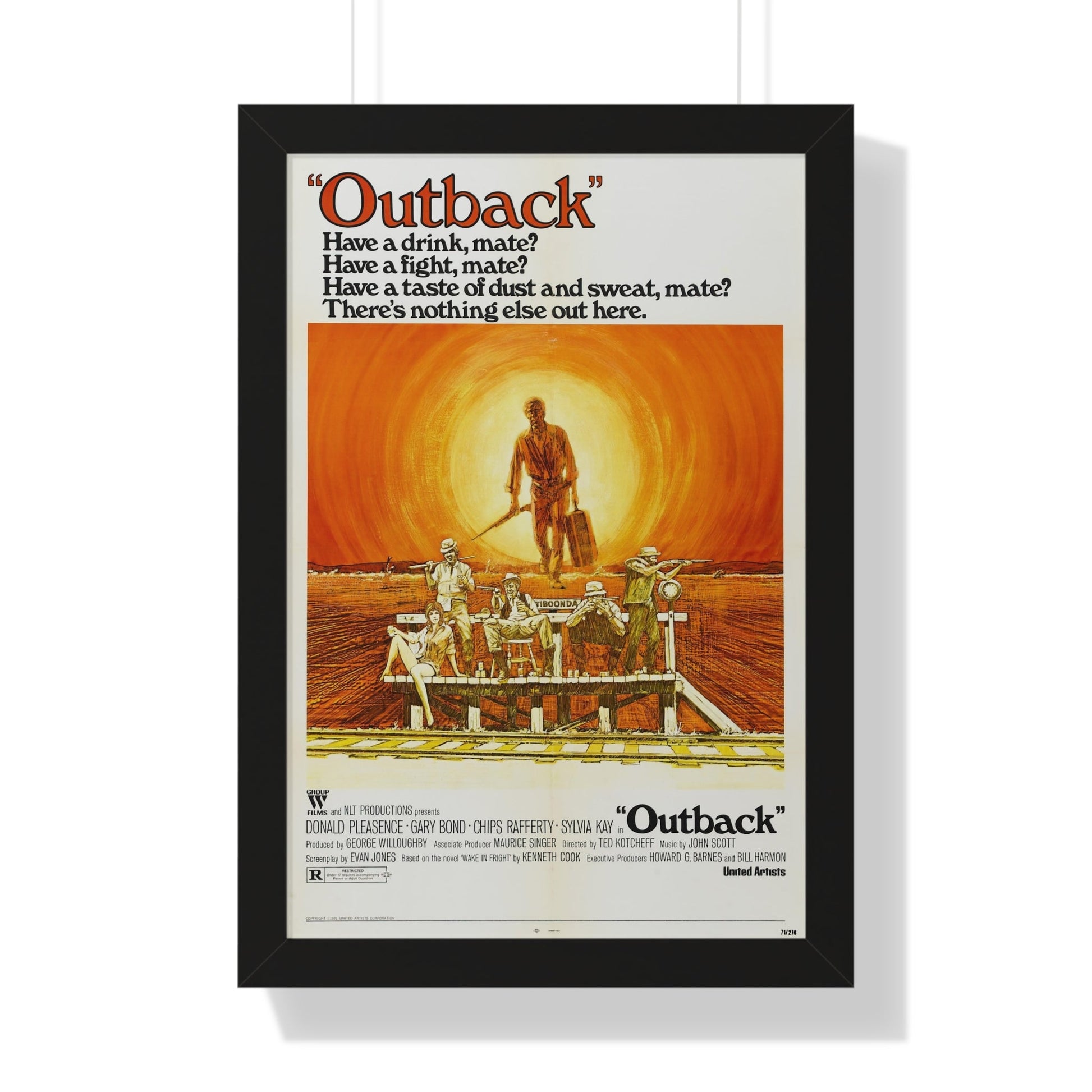 OUTBACK (WAKE IN FRIGHT) 1971 - Framed Movie Poster-16″ x 24″-The Sticker Space