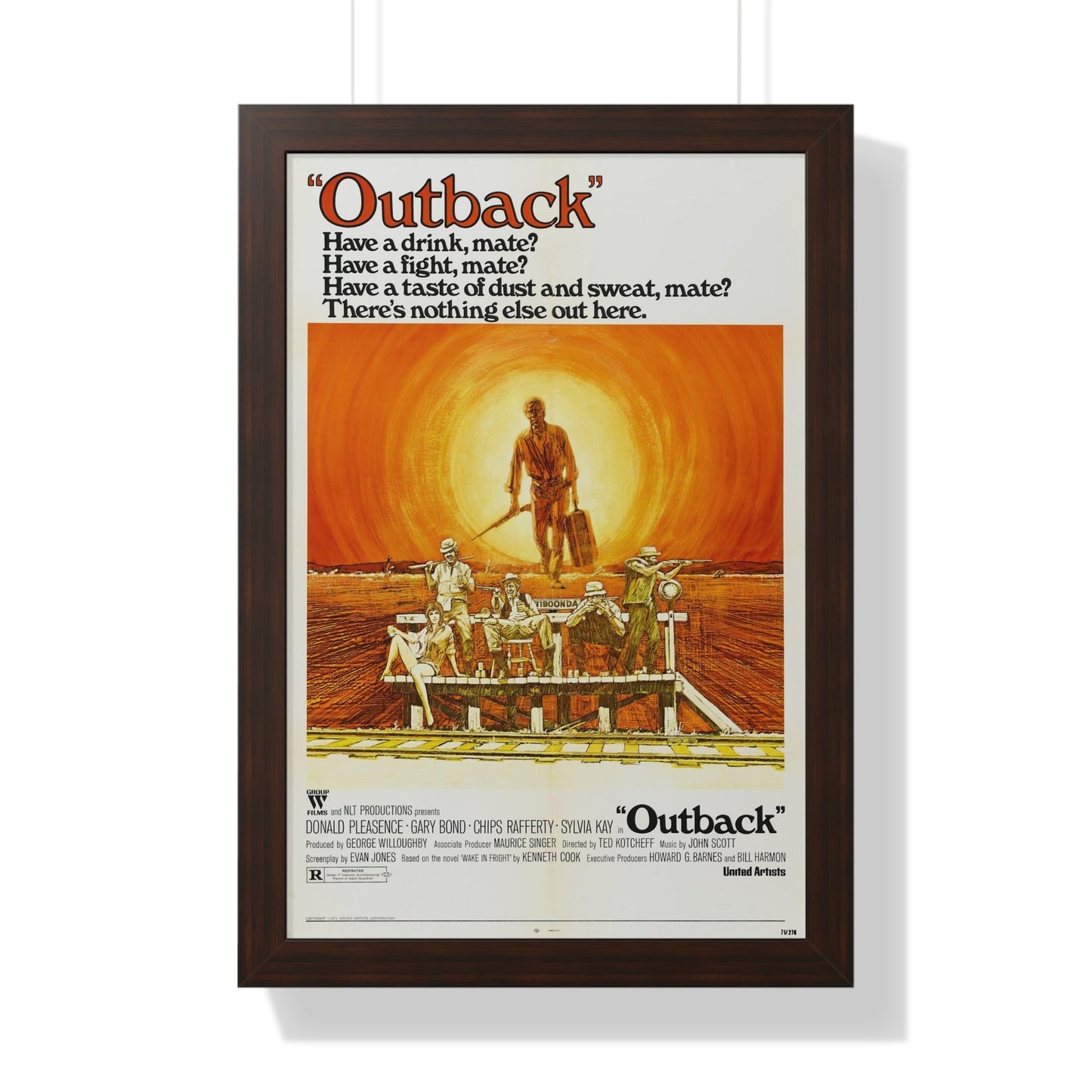 OUTBACK (WAKE IN FRIGHT) 1971 - Framed Movie Poster-16″ x 24″-The Sticker Space