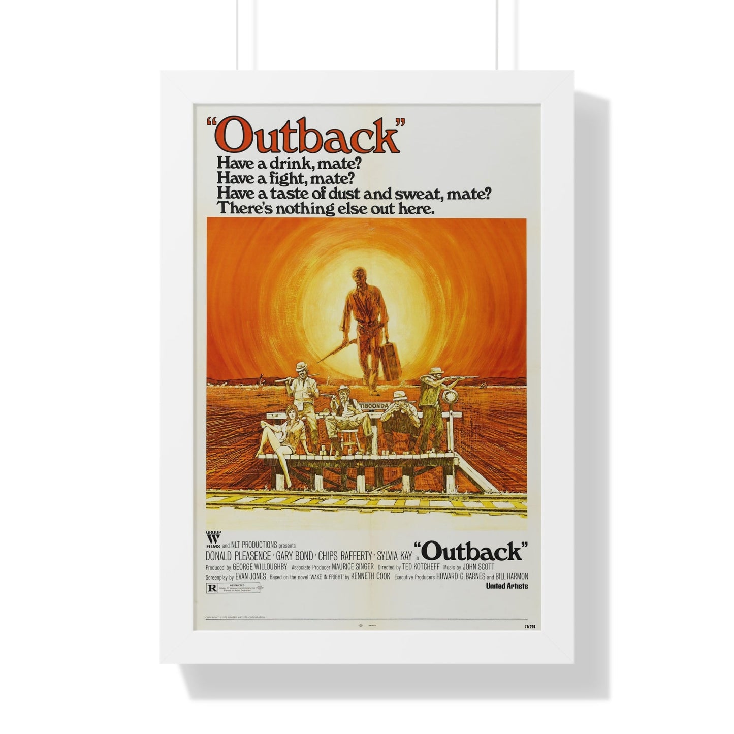 OUTBACK (WAKE IN FRIGHT) 1971 - Framed Movie Poster-16″ x 24″-The Sticker Space