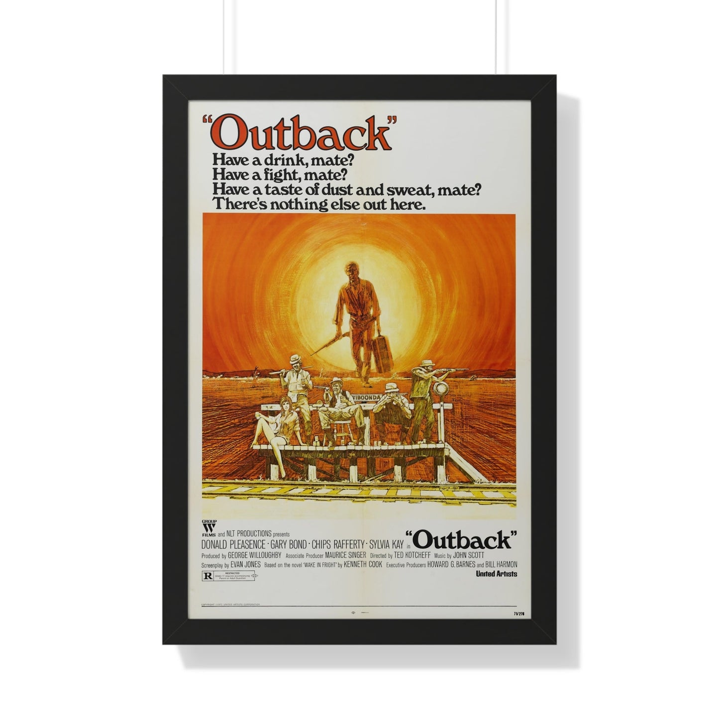 OUTBACK (WAKE IN FRIGHT) 1971 - Framed Movie Poster-20" x 30"-The Sticker Space