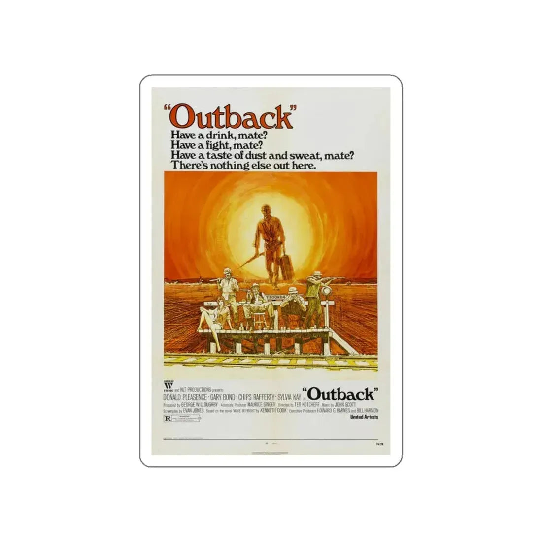 OUTBACK (WAKE IN FRIGHT) 1971 Movie Poster STICKER Vinyl Die-Cut Decal 6 Inch - The Sticker Space