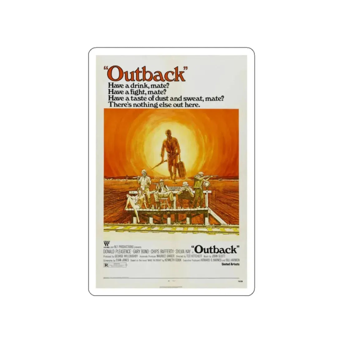 OUTBACK (WAKE IN FRIGHT) 1971 Movie Poster STICKER Vinyl Die-Cut Decal - The Sticker Space