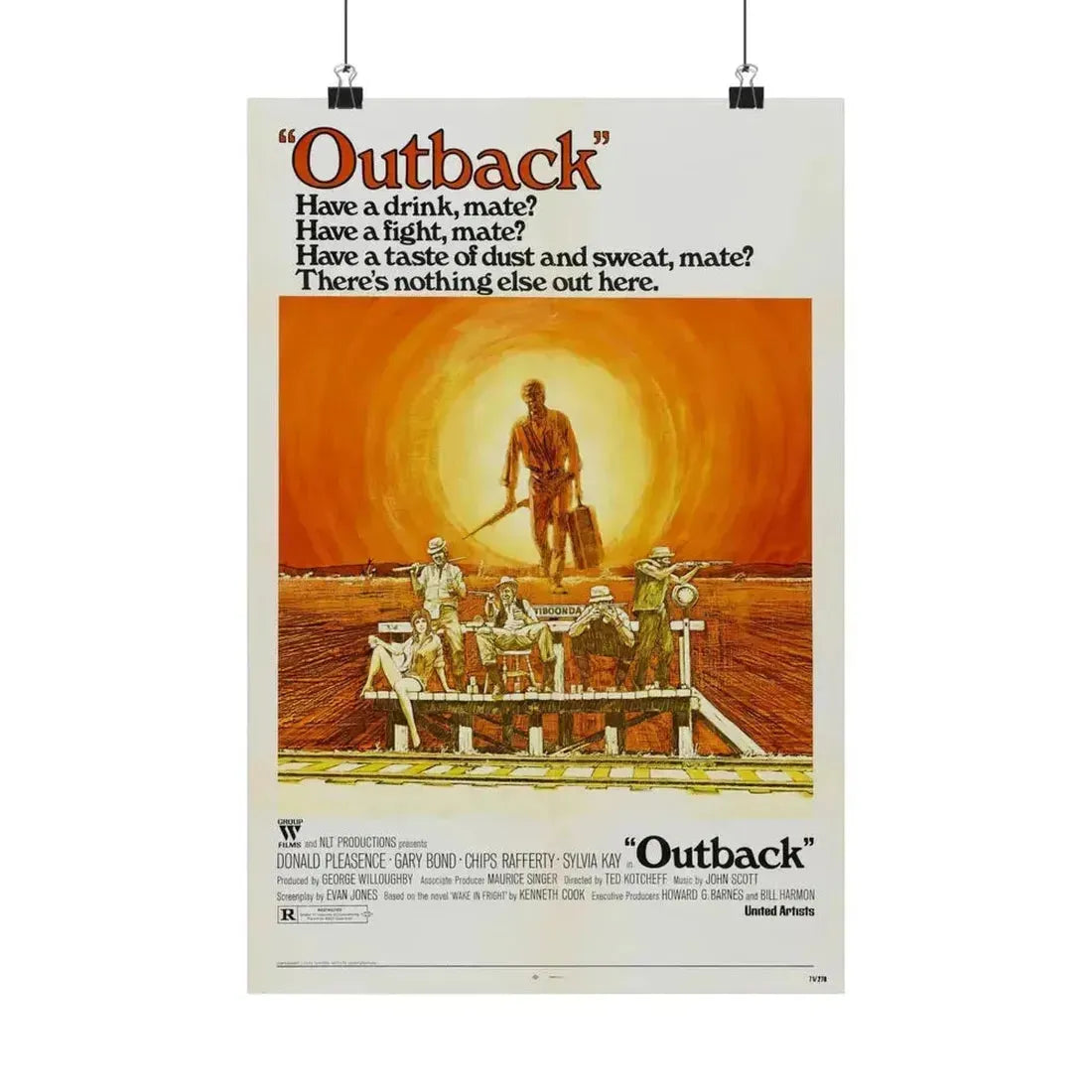 OUTBACK (WAKE IN FRIGHT) 1971 - Paper Movie Poster 12″ x 18″ Matte - The Sticker Space