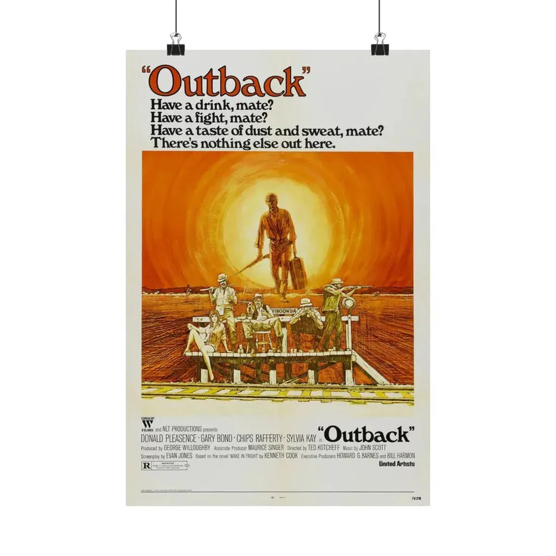 OUTBACK (WAKE IN FRIGHT) 1971 - Paper Movie Poster - The Sticker Space