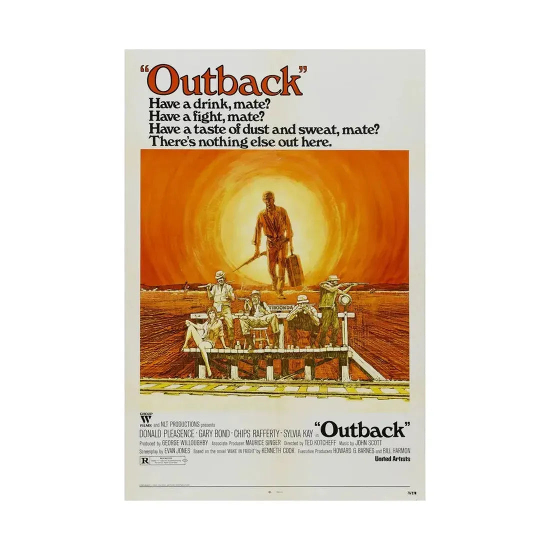 OUTBACK (WAKE IN FRIGHT) 1971 - Paper Movie Poster - The Sticker Space