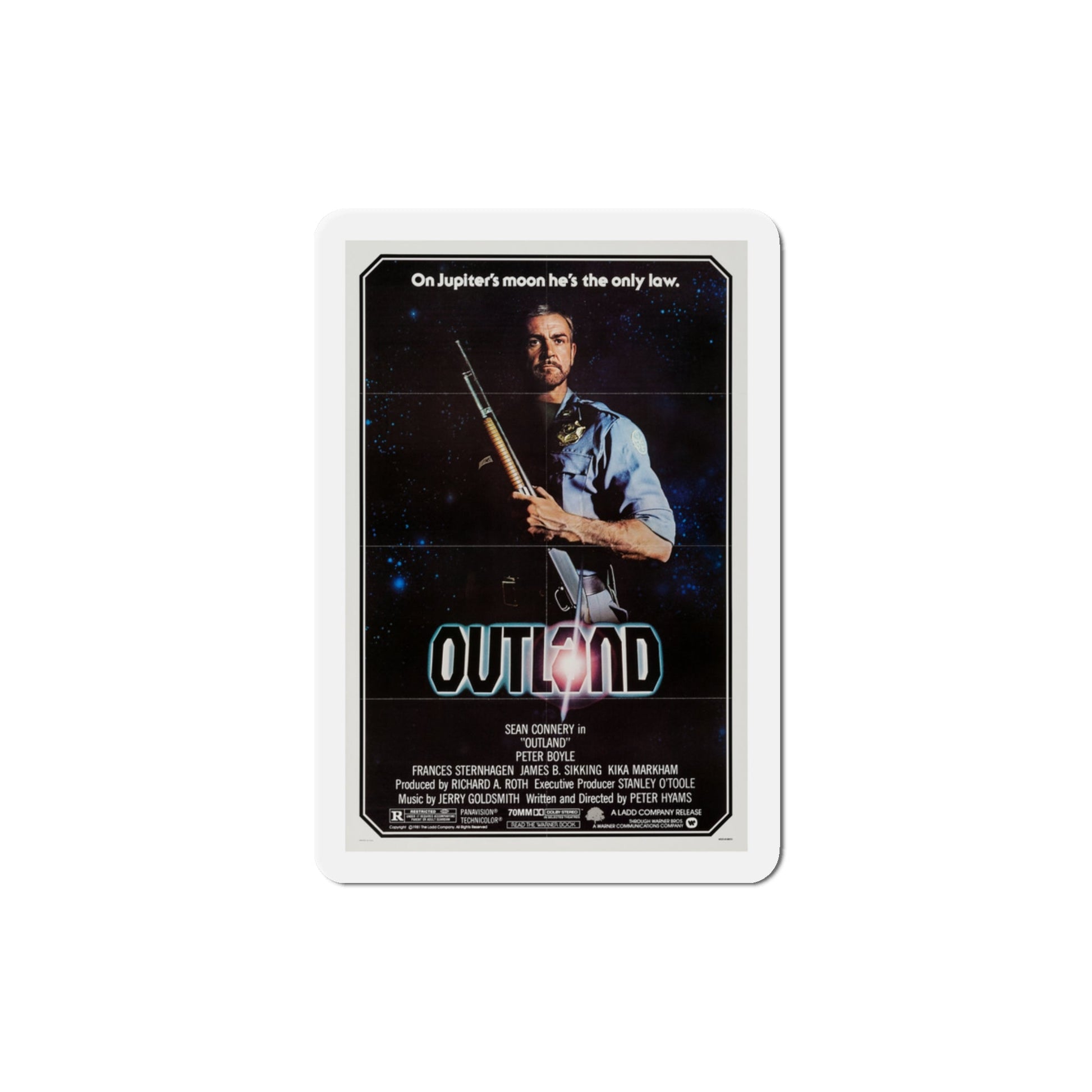 Outland 1981 Movie Poster Die-Cut Magnet-3" x 3"-The Sticker Space