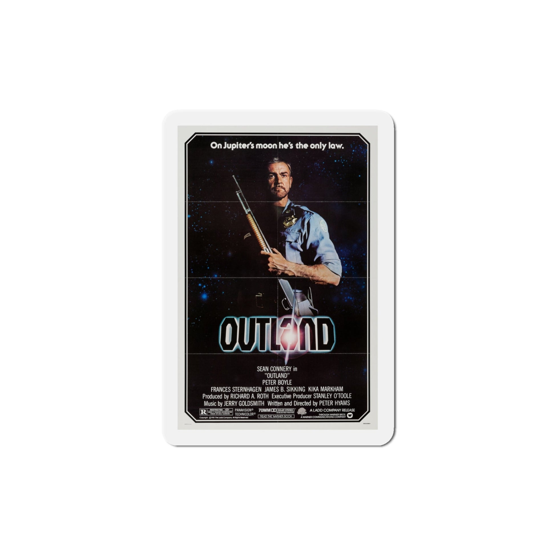 Outland 1981 Movie Poster Die-Cut Magnet-4" x 4"-The Sticker Space