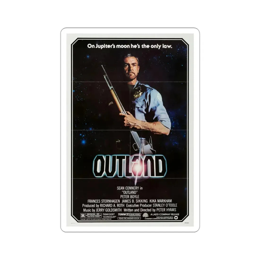 Outland 1981 Movie Poster STICKER Vinyl Die-Cut Decal 3 Inch - The Sticker Space