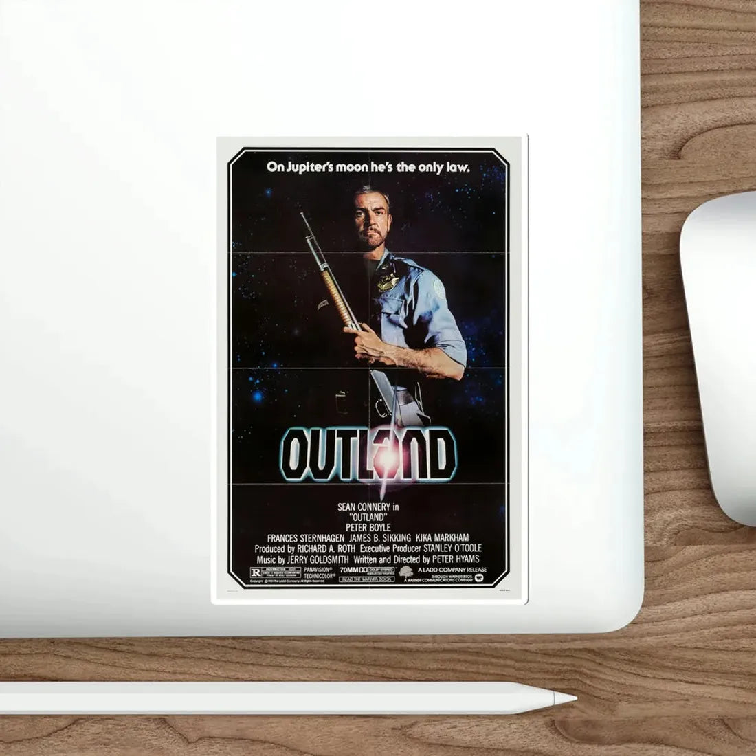 Outland 1981 Movie Poster STICKER Vinyl Die-Cut Decal - The Sticker Space