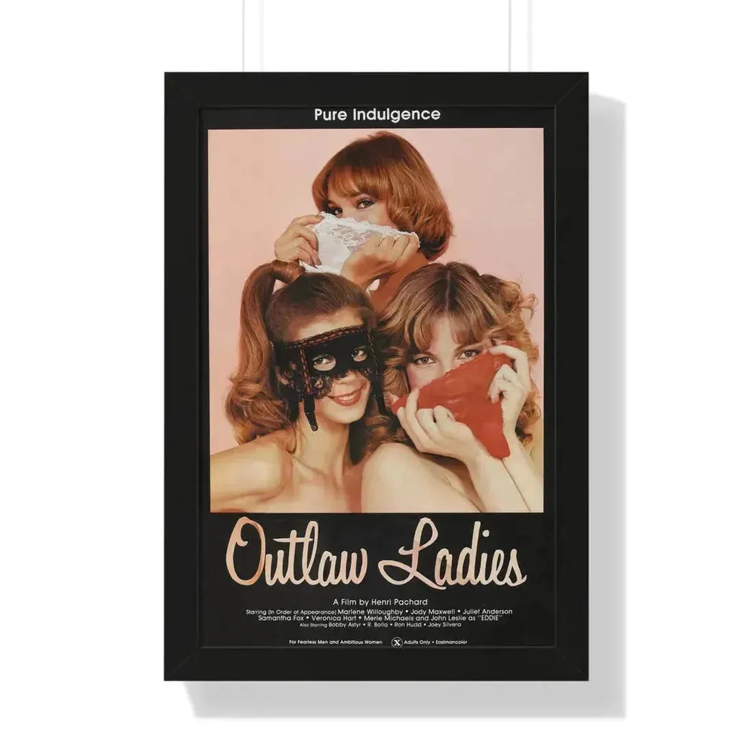 OUTLAW LADIES 1981 - Framed Movie Poster 16″ x 24″ Black - The Sticker Space