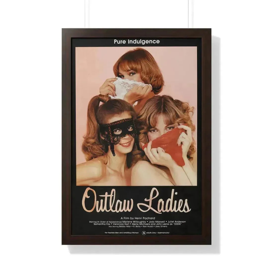 OUTLAW LADIES 1981 - Framed Movie Poster 20" x 30" Walnut - The Sticker Space