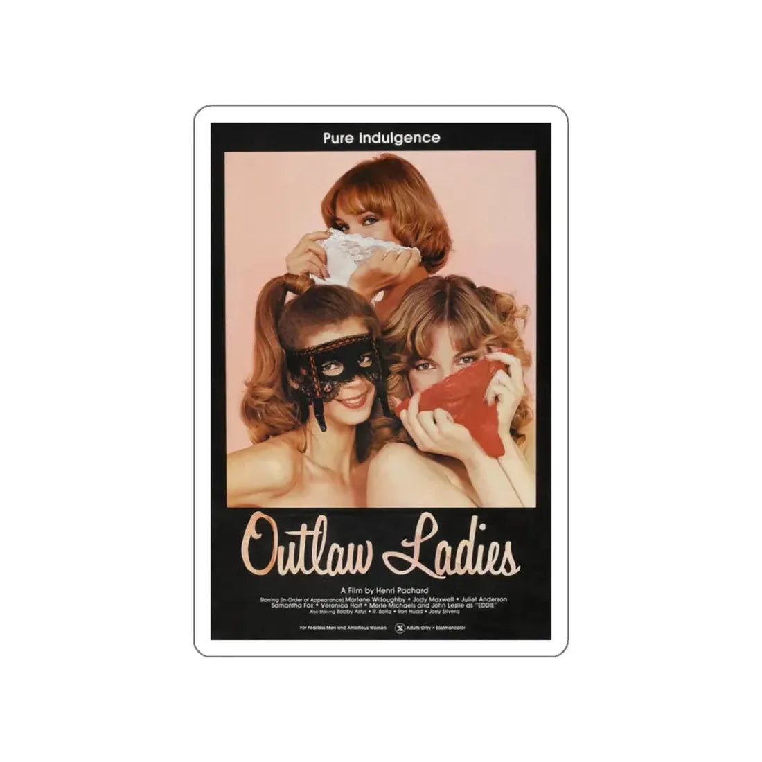OUTLAW LADIES 1981 Movie Poster STICKER Vinyl Die-Cut Decal 3 Inch - The Sticker Space