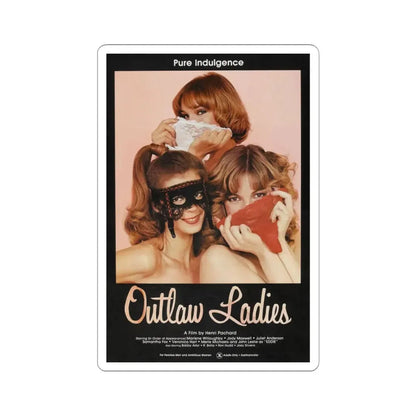 OUTLAW LADIES 1981 Movie Poster - STICKER Vinyl Kiss-Cut Decal 6 Inch White - The Sticker Space