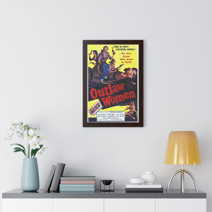 OUTLAW WOMEN 1952 - Framed Movie Poster-The Sticker Space