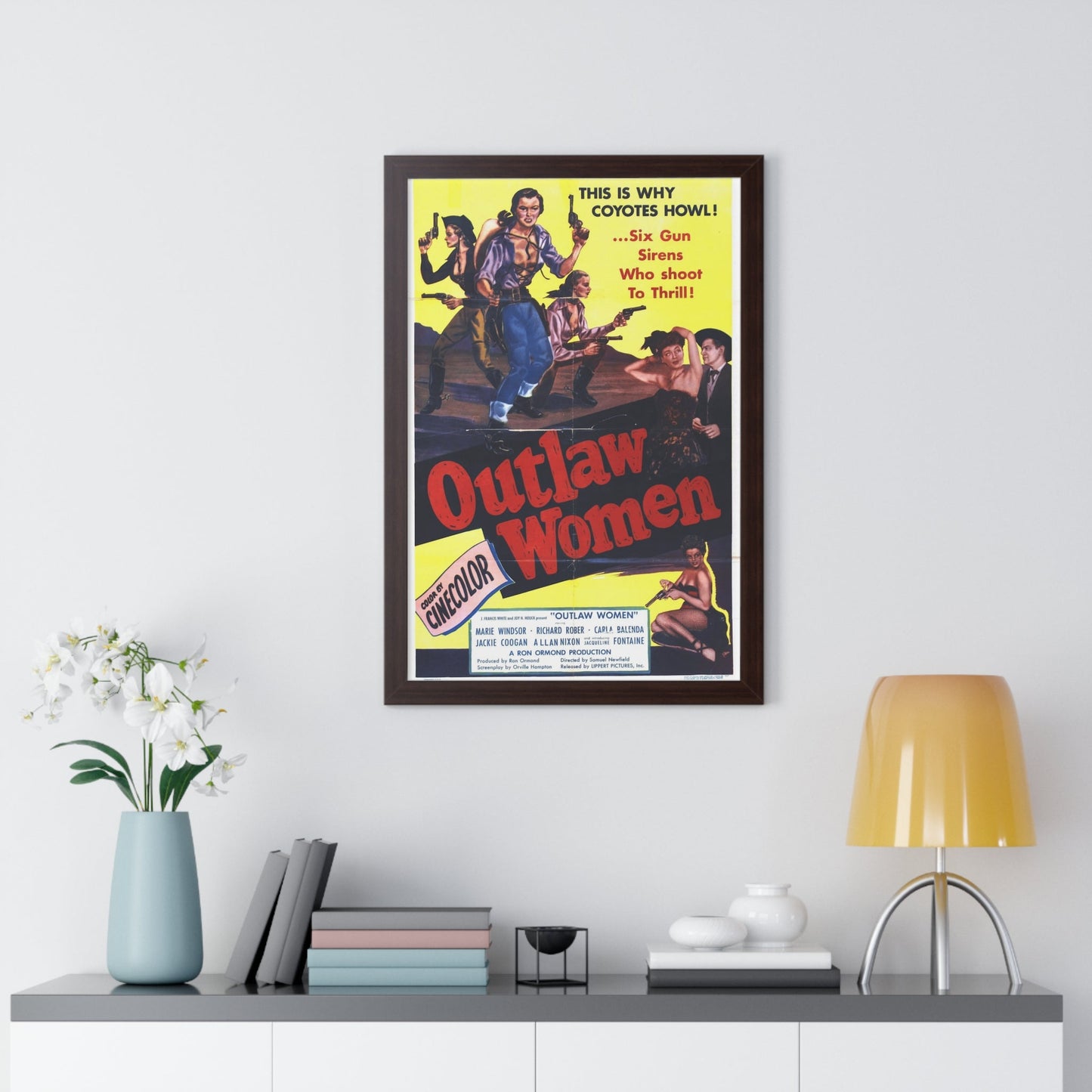 OUTLAW WOMEN 1952 - Framed Movie Poster-The Sticker Space