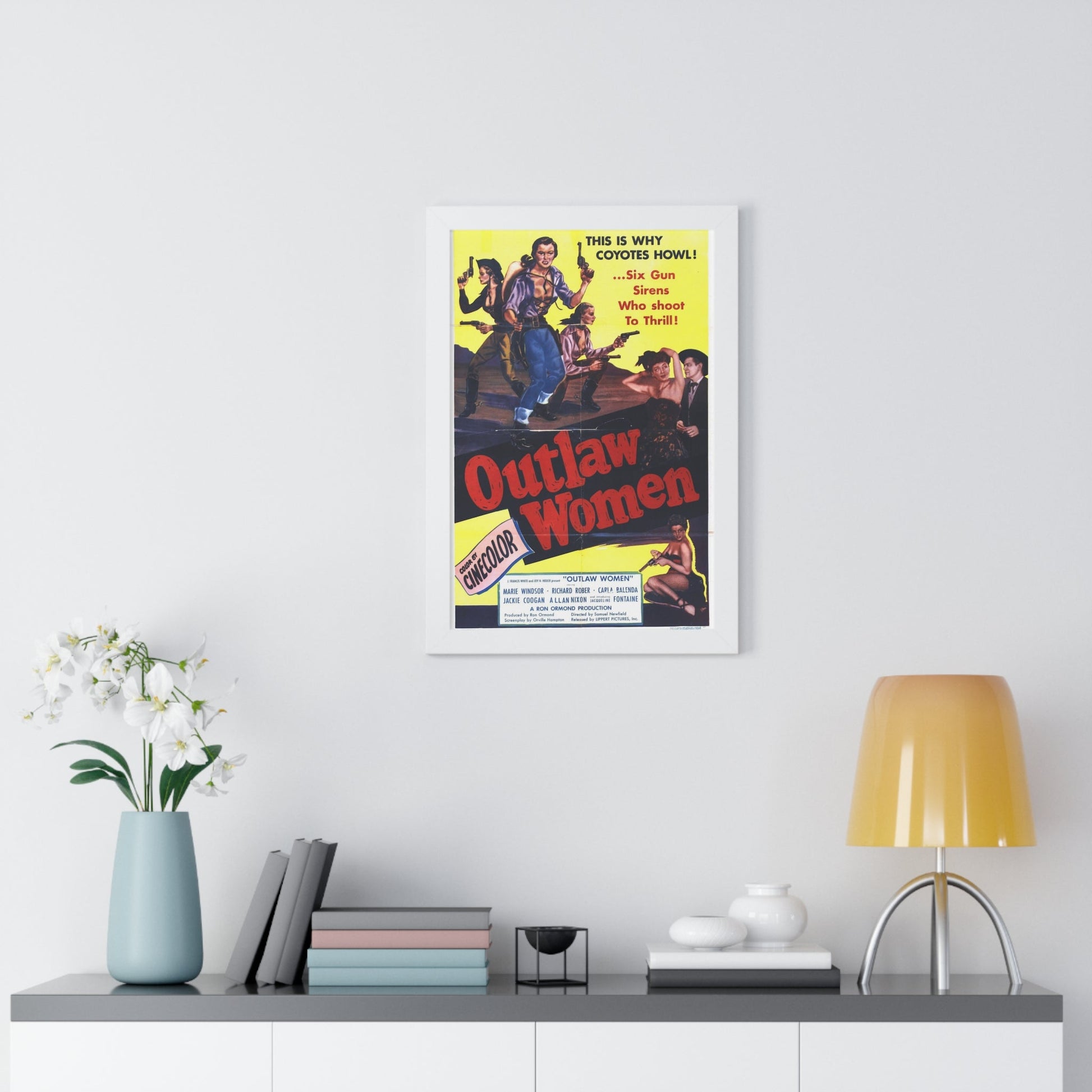 OUTLAW WOMEN 1952 - Framed Movie Poster-The Sticker Space