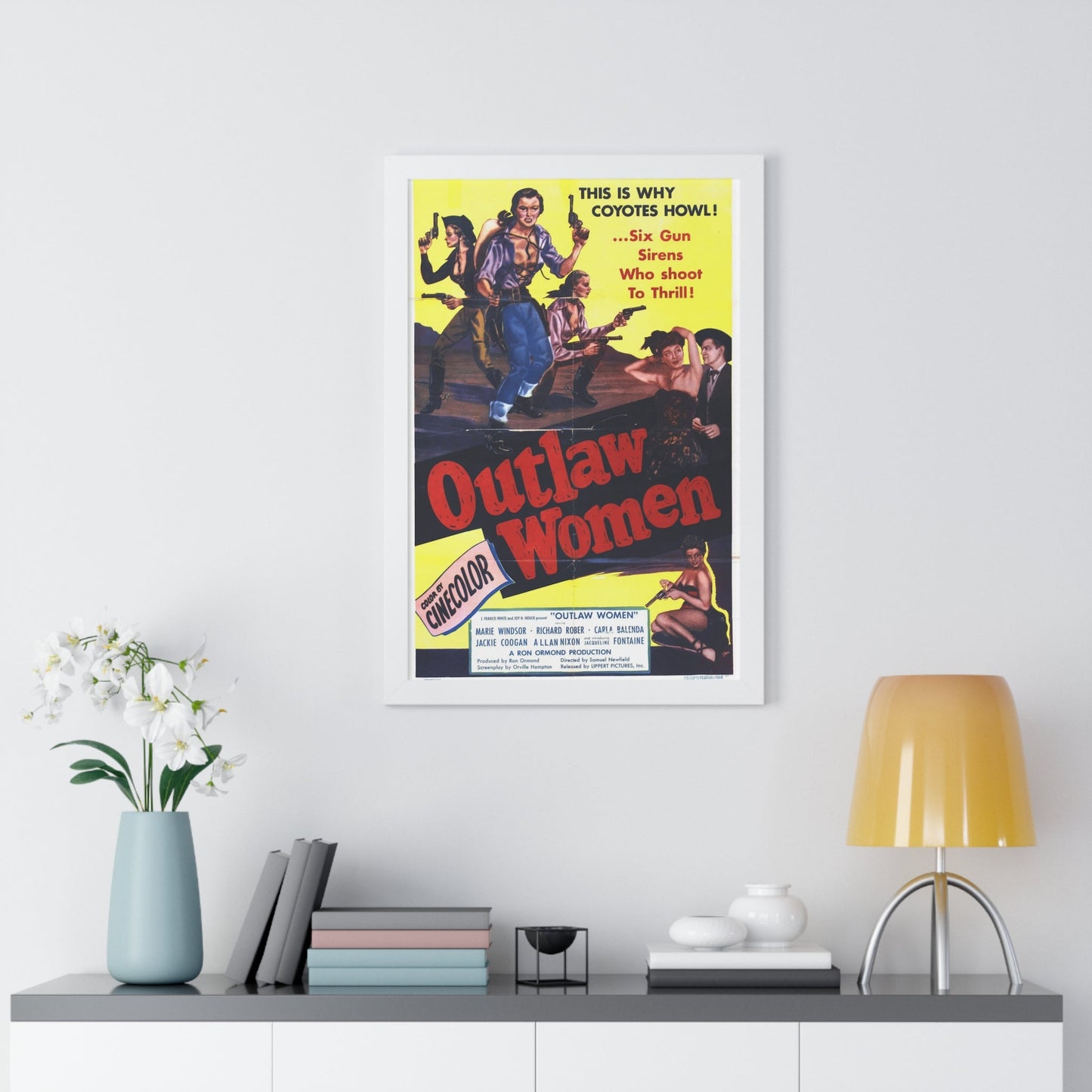 OUTLAW WOMEN 1952 - Framed Movie Poster-The Sticker Space