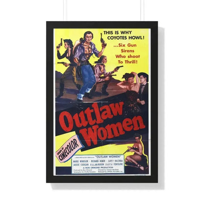 OUTLAW WOMEN 1952 - Framed Movie Poster 20" x 30" Black - The Sticker Space