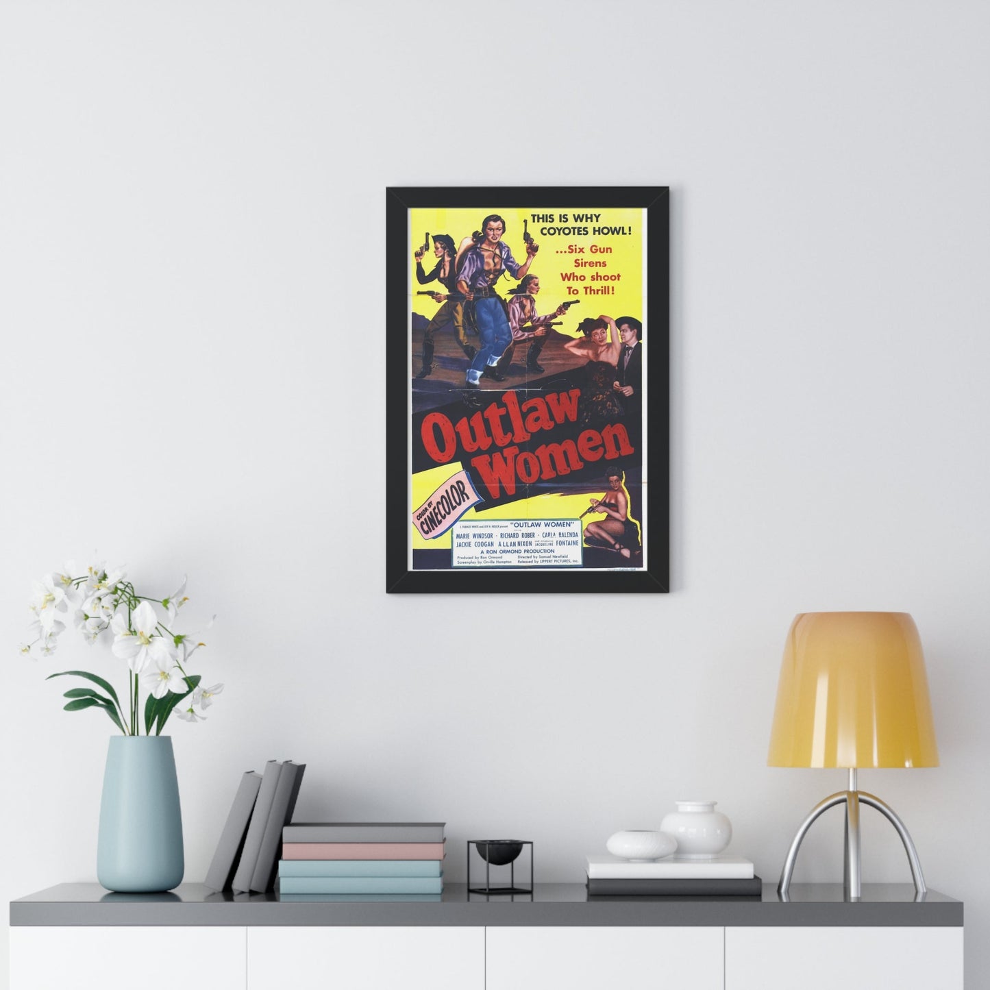 OUTLAW WOMEN 1952 - Framed Movie Poster-The Sticker Space