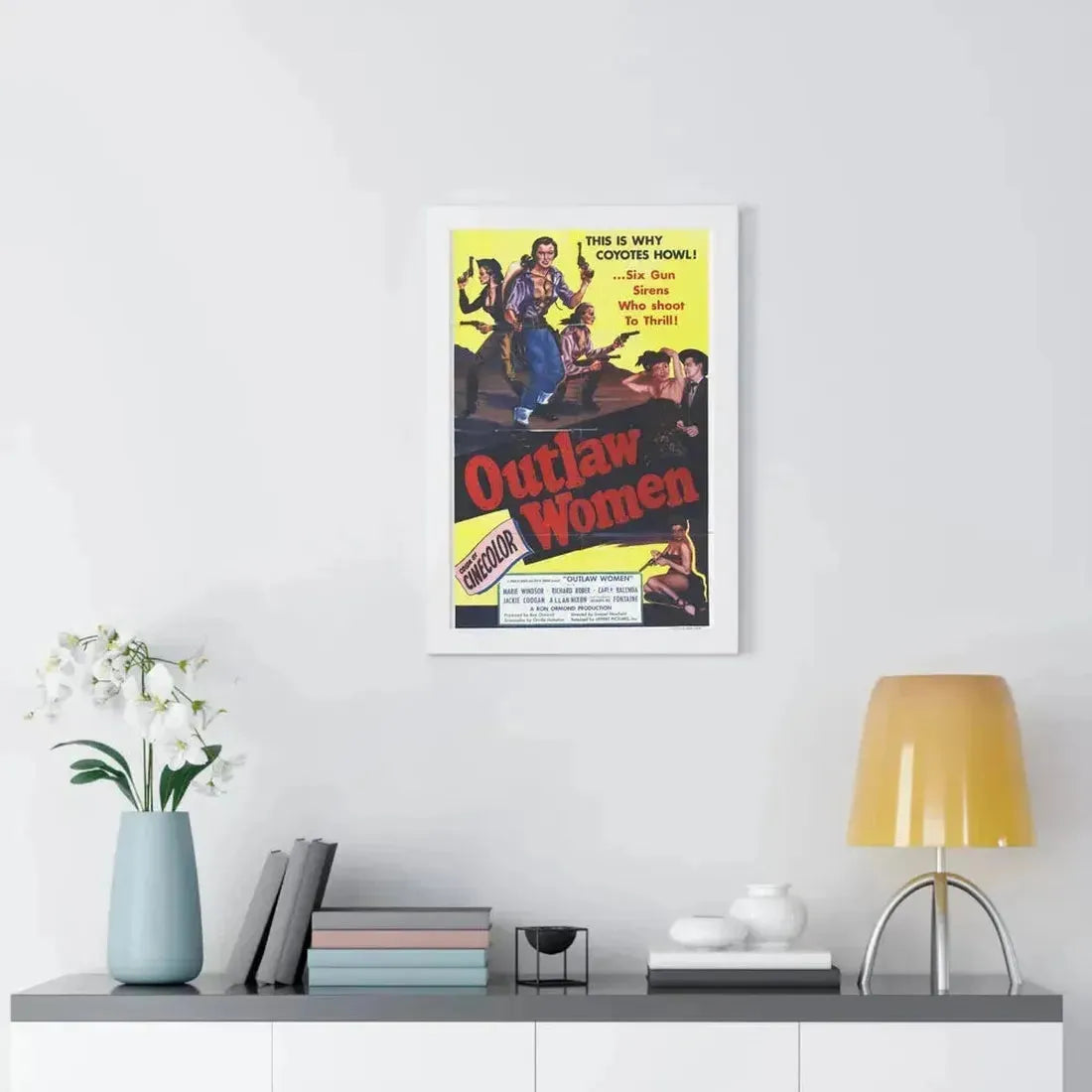 OUTLAW WOMEN 1952 - Framed Movie Poster - The Sticker Space