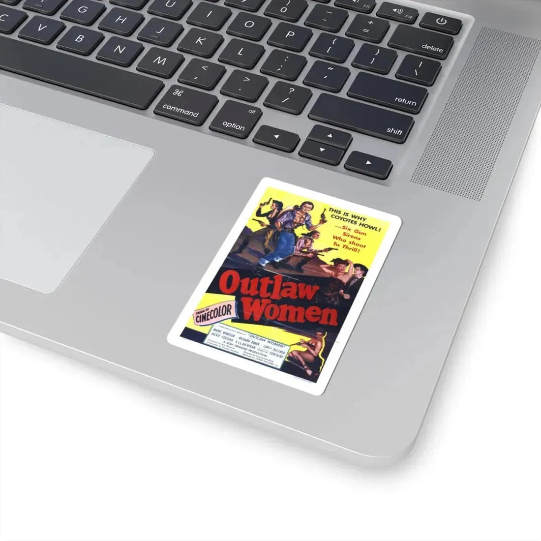 OUTLAW WOMEN 1952 Movie Poster - STICKER Vinyl Kiss-Cut Decal - The Sticker Space