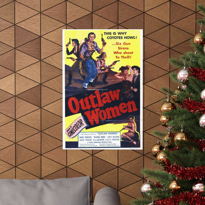 OUTLAW WOMEN 1952 - Paper Movie Poster-The Sticker Space