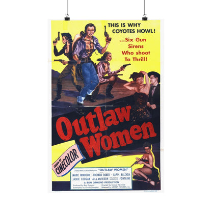 OUTLAW WOMEN 1952 - Paper Movie Poster-16″ x 24″-The Sticker Space