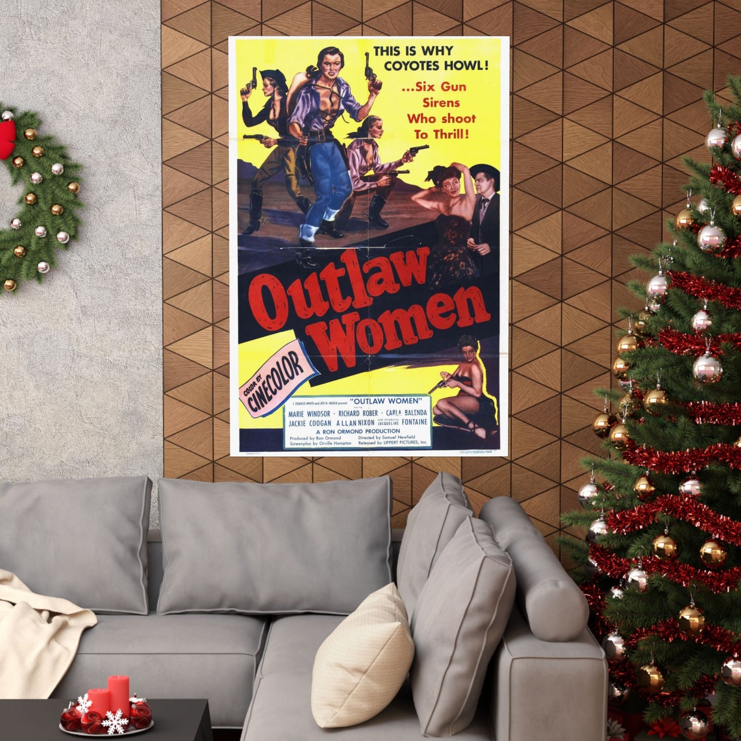 OUTLAW WOMEN 1952 - Paper Movie Poster-The Sticker Space