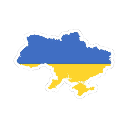Outline of Ukraine (Ukraine) STICKER Vinyl Kiss-Cut Decal 4 Inch White - The Sticker Space