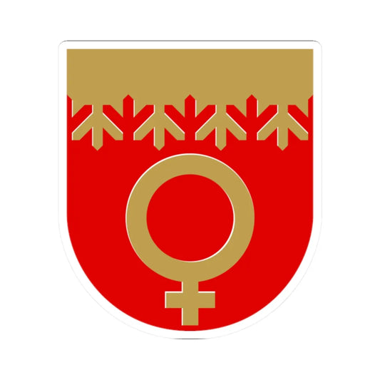 Outokumpu.vaakuna (Finland) (Coat of Arms) STICKER Vinyl Kiss-Cut Decal 2 Inch White - The Sticker Space