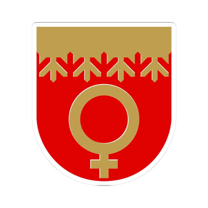 Outokumpu.vaakuna (Finland) (Coat of Arms) STICKER Vinyl Kiss-Cut Decal 3 Inch White - The Sticker Space