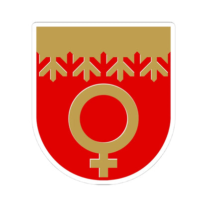 Outokumpu.vaakuna (Finland) (Coat of Arms) STICKER Vinyl Kiss-Cut Decal 4 Inch White - The Sticker Space