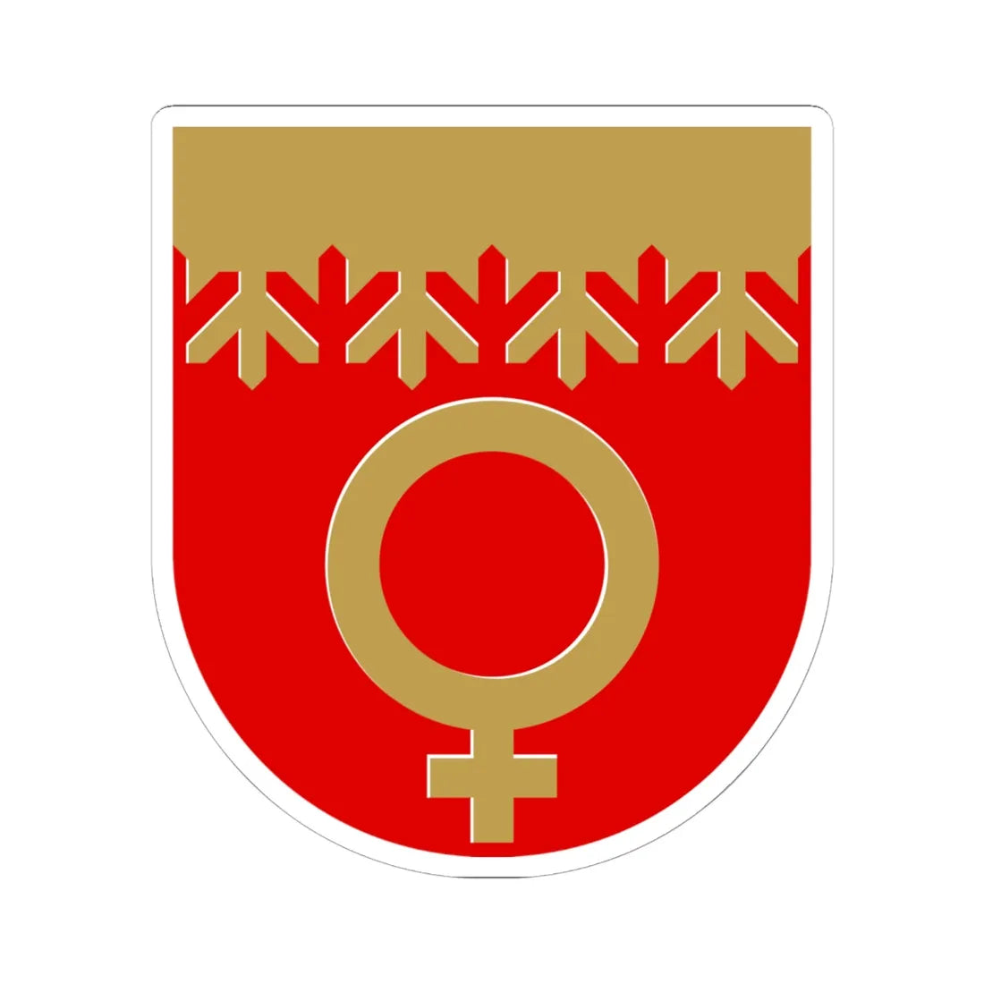 Outokumpu.vaakuna (Finland) (Coat of Arms) STICKER Vinyl Kiss-Cut Decal 6 Inch White - The Sticker Space