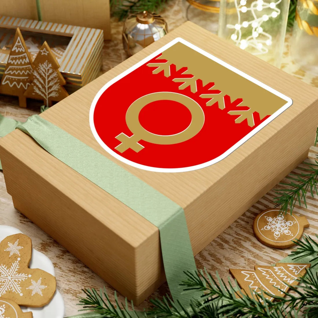 Outokumpu.vaakuna (Finland) (Coat of Arms) STICKER Vinyl Kiss-Cut Decal - The Sticker Space