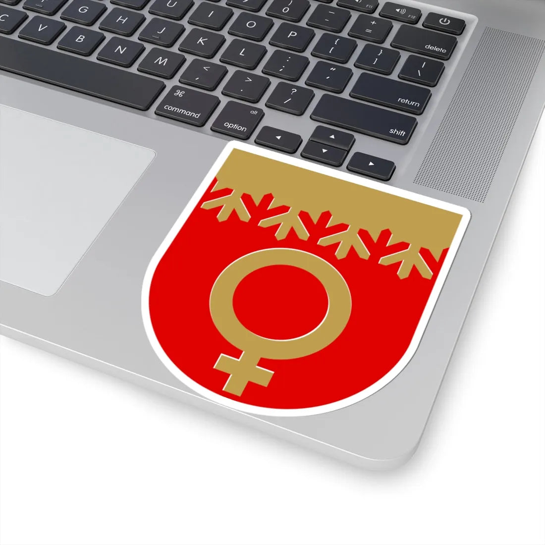 Outokumpu.vaakuna (Finland) (Coat of Arms) STICKER Vinyl Kiss-Cut Decal - The Sticker Space