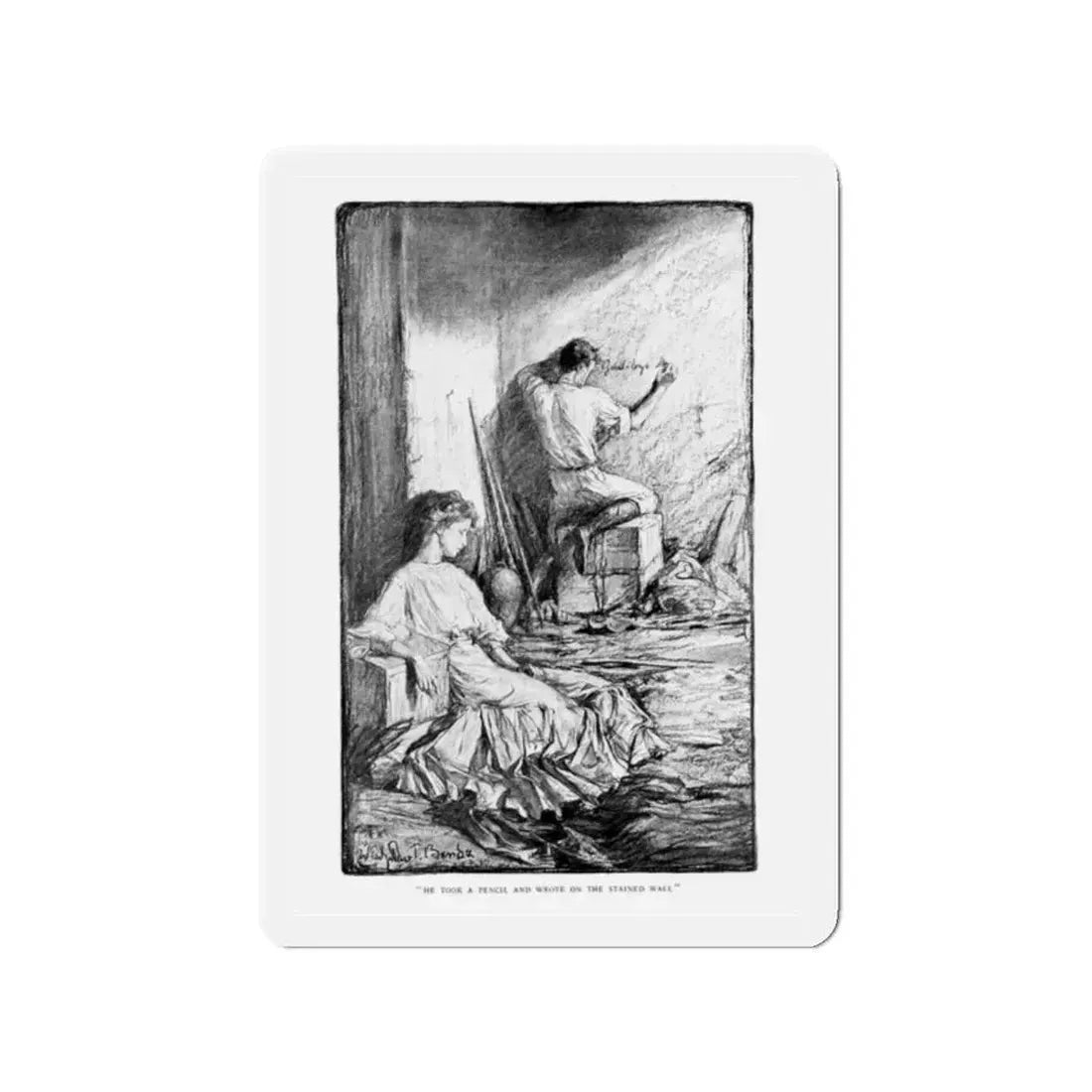 Outposts Of Empire (2), McClure's Magazine, July 1909 (Magazine Illustration) Refrigerator Magnet 2 Inch Die-Cut - The Sticker Space