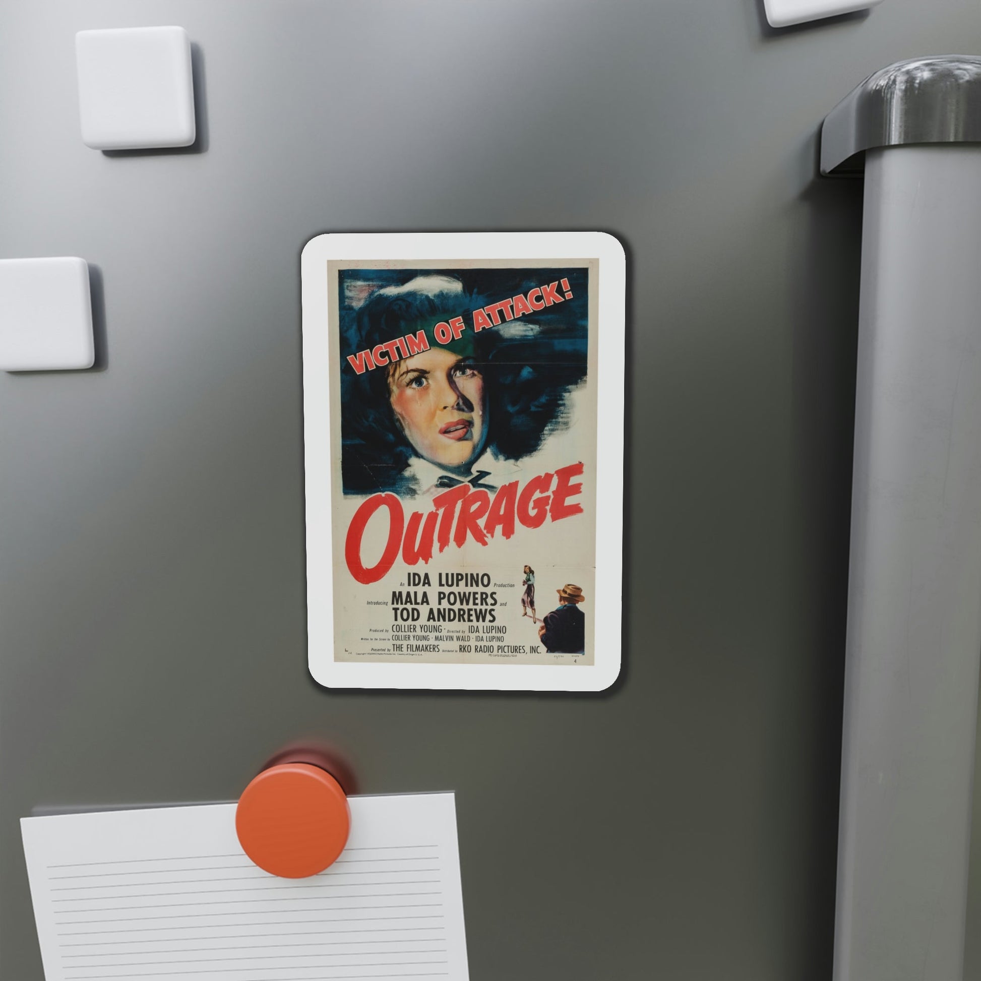 Outrage 1950 Movie Poster Die-Cut Magnet-The Sticker Space