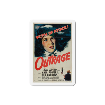 Outrage 1950 Movie Poster Die-Cut Magnet-3 Inch-The Sticker Space