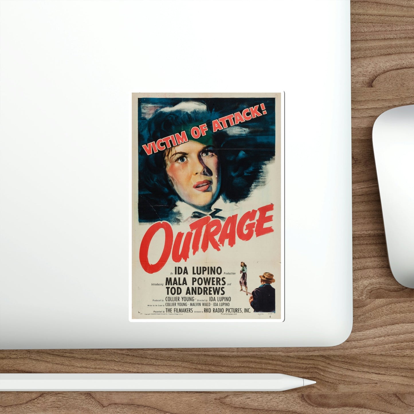 Outrage 1950 Movie Poster STICKER Vinyl Die-Cut Decal-The Sticker Space