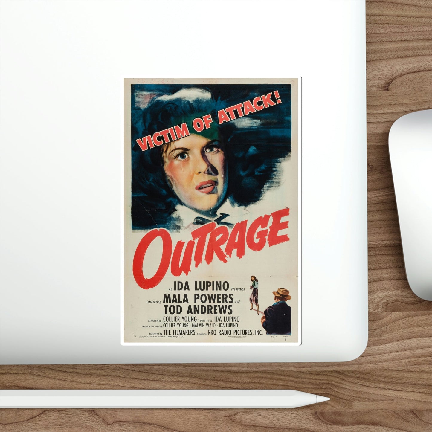 Outrage 1950 Movie Poster STICKER Vinyl Die-Cut Decal-The Sticker Space